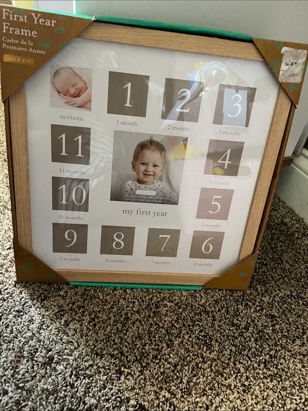First Year Photo Frame Collage - Beige Accent
